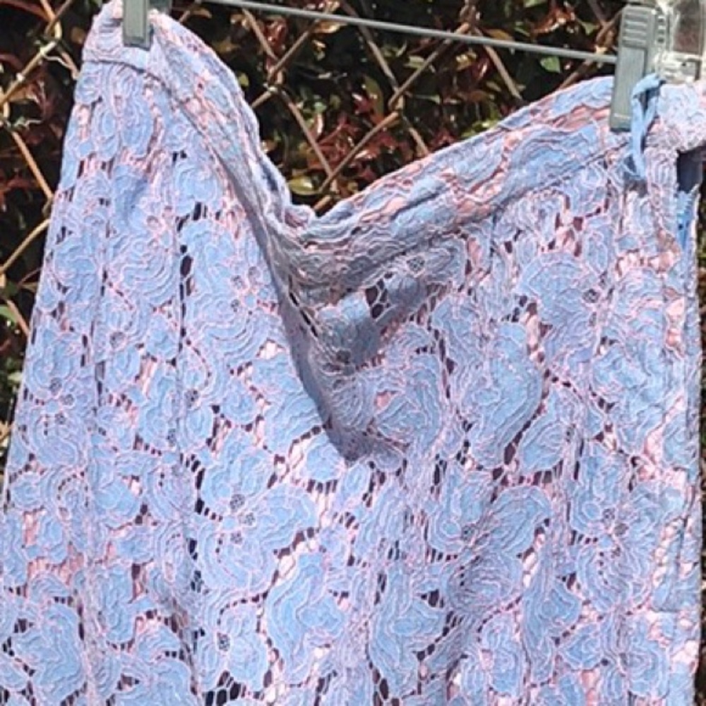 Vintage blue lace skirt